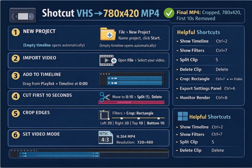 Video Editing with Shortcut Infographic
