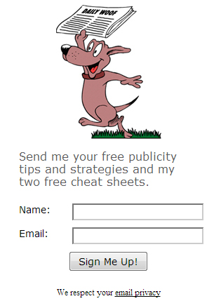 LinkedIn opt-in box with dog