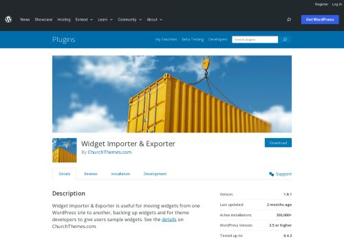 WordPress Widget Importer & Exporter