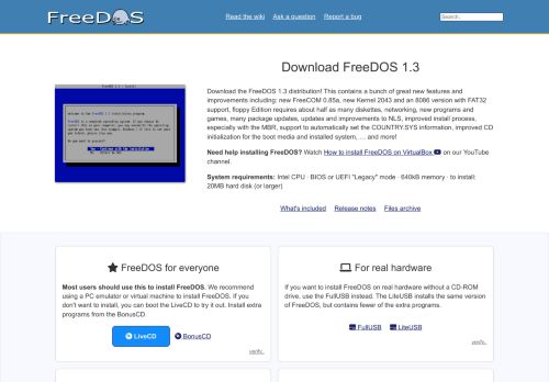 FreeDOS 1.2