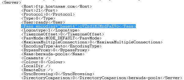 FileZilla Password Recovery Step 4 Screen Capture