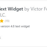 Plugin to fix WordPress 4.8 Text Widget